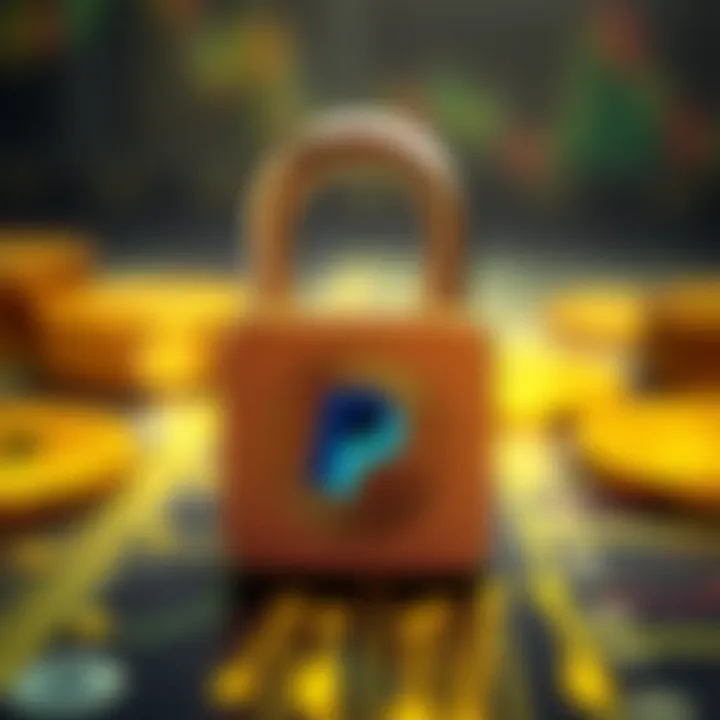 Security padlock symbolizing safe transactions