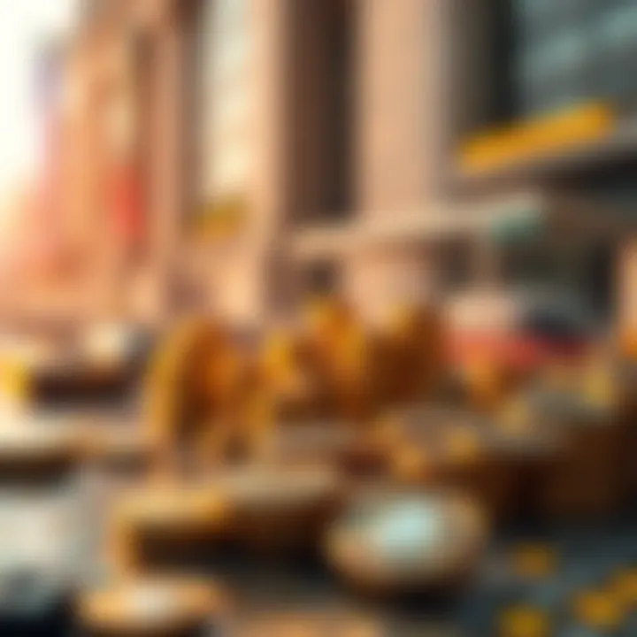 Real-World Applications of Decentralized Finance A digital art piece illustrating real-world applications of decentralized finance