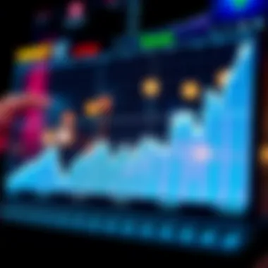 Graph displaying cryptocurrency market trends