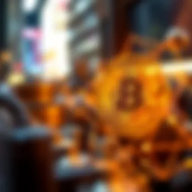 Abstract visual of blockchain technology concepts