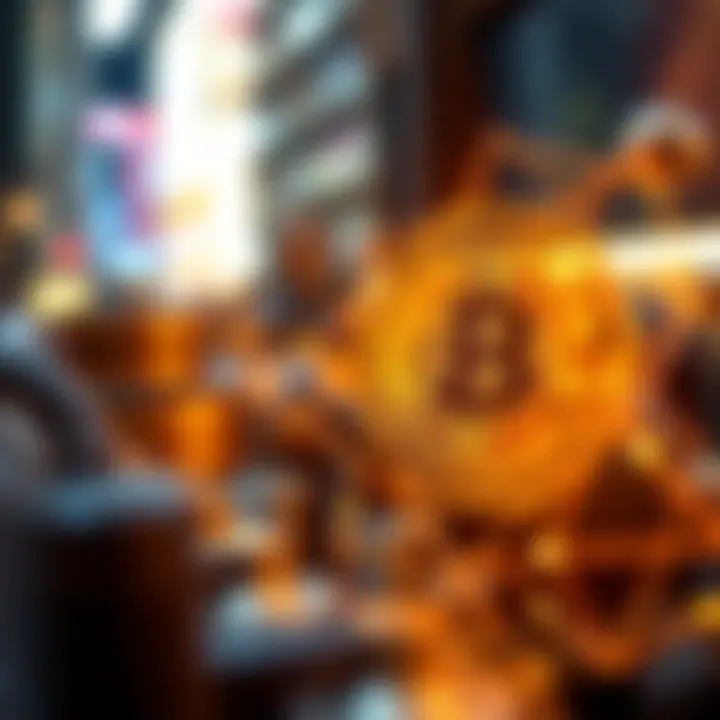 Abstract visual of blockchain technology concepts