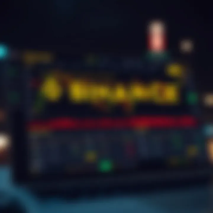 Binance US Trading Features Overview User interface of Binance US showcasing trading features