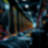 Conceptual illustration of cryptocurrency mining operations