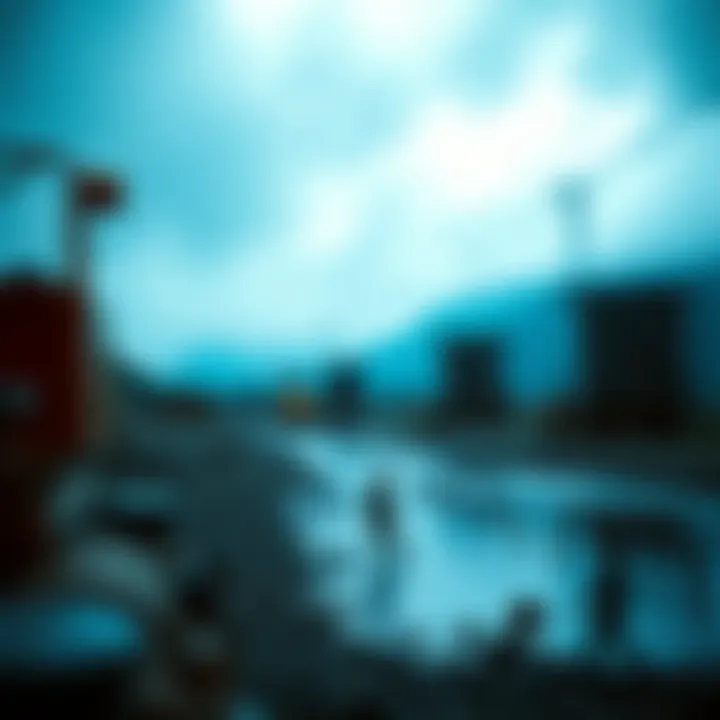 Visual representation of environmental impact of mining activities