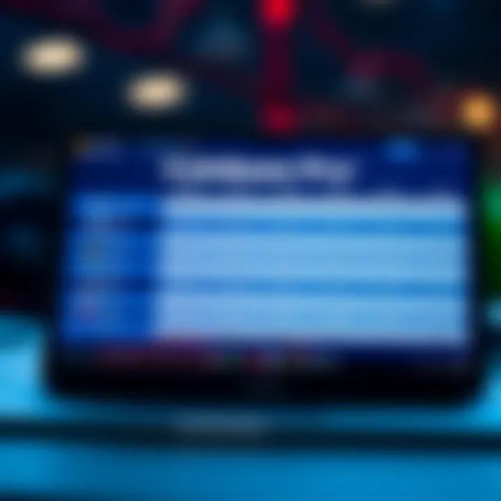 Comparison chart of Coinbase Pro and other crypto trading apps