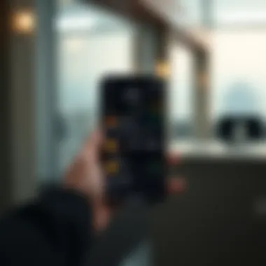 Security features screen of the Coinbase Tracker App highlighted