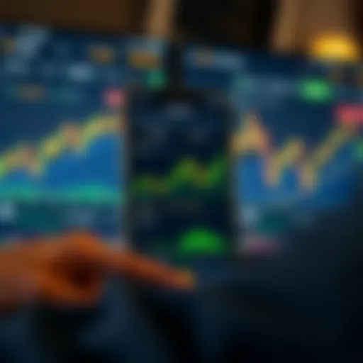 User interface of the Coinbase Tracker App showcasing cryptocurrency graphs