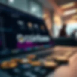 An overview of the Coinbase platform showcasing various tokens