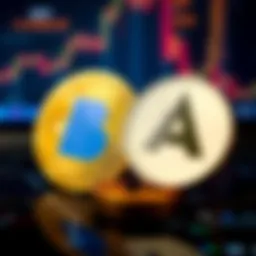 Illustration depicting the Coinbase logo and ADA symbol