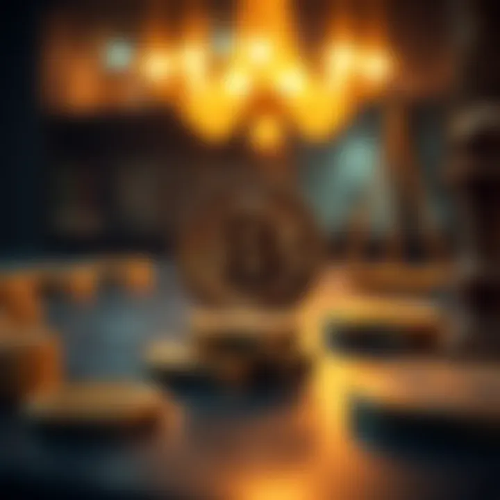 Artistic depiction of legal frameworks for cryptocurrencies