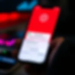Visual representation of cryptocurrency price alert notifications on a smartphone.