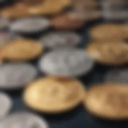 A visual representation of diverse cryptocurrency coins
