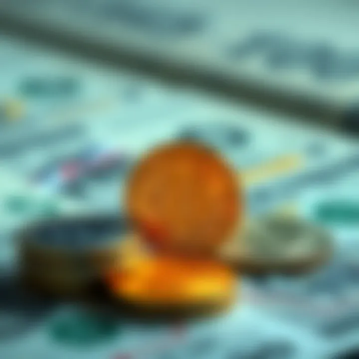 Visual representation of currency conversion impact on crypto investments