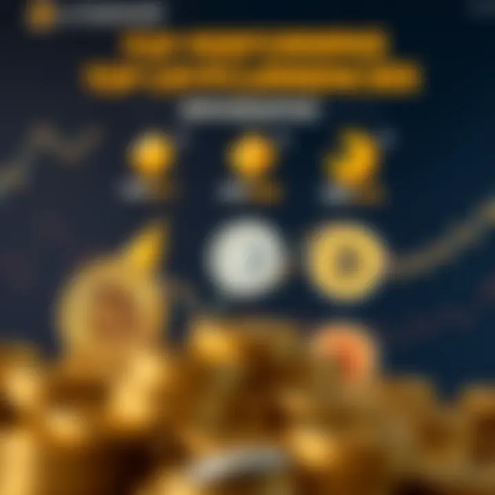 Infographic of top performing cryptocurrencies