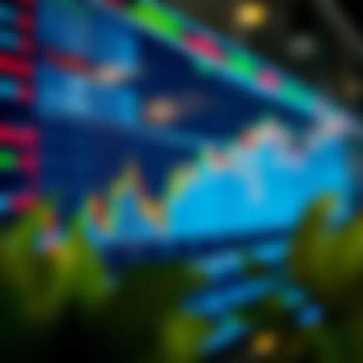 Chart showing cryptocurrency trading trends