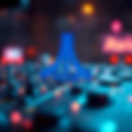 Atari logo integrating with blockchain technology