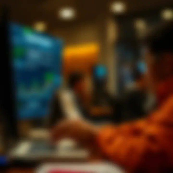 Online Survey for Cryptocurrency Rewards A person engaging in an online survey for crypto rewards