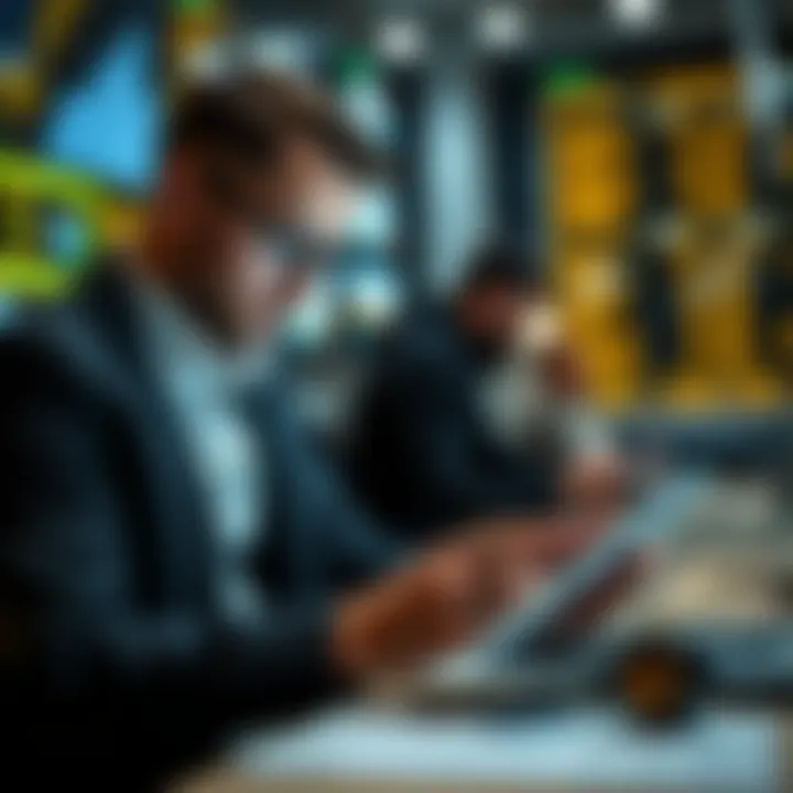 User analyzing investment strategies on a digital device