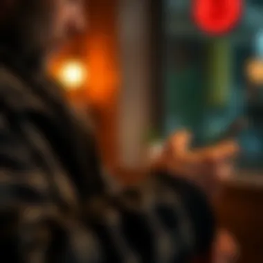 User Interaction with Crypto Wallet User engaging with a crypto wallet app