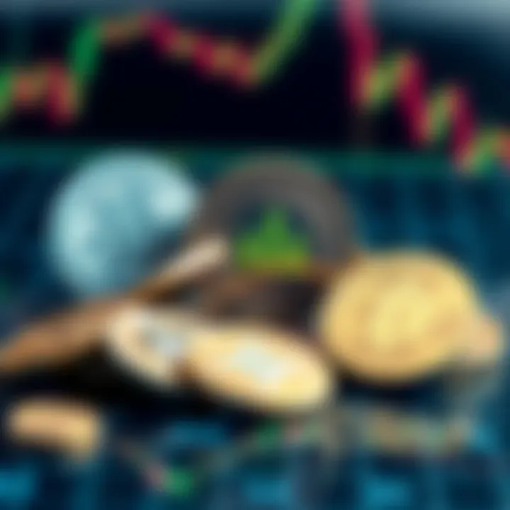 Diversity of Altcoins in the Digital Market Conceptual illustration of altcoins and their diversity