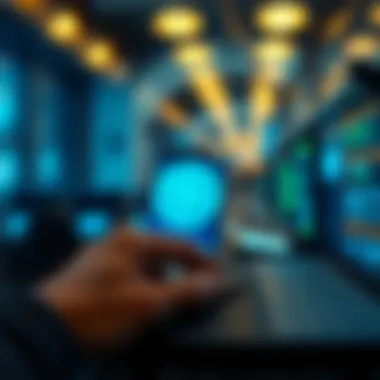 Illustration of secure cryptocurrency transactions