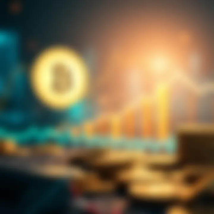 Graphic showing passive income strategies with digital assets