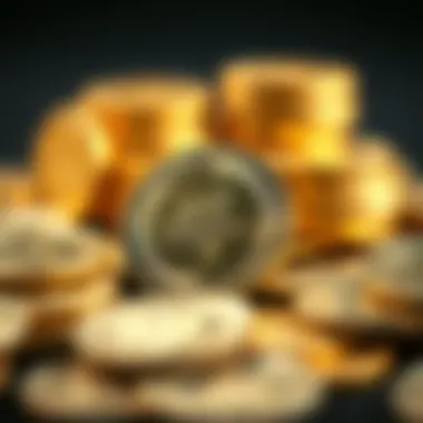 Conceptual representation of cryptocurrency rewards