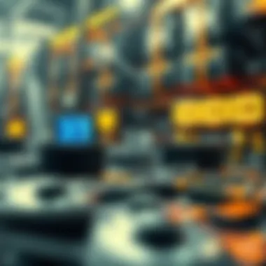 A futuristic representation of technological advancements in mining