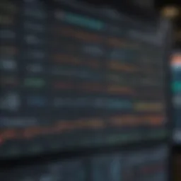 A digital dashboard showcasing cryptocurrency exchange statistics