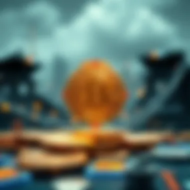 A futuristic depiction of the digital currency landscape