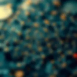 An abstract representation of blockchain technology