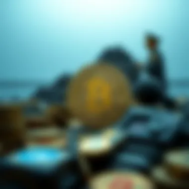 Visual representation of cryptocurrency market cap dynamics