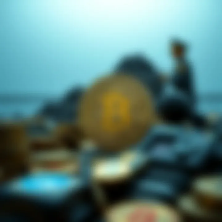 Visual representation of cryptocurrency market cap dynamics