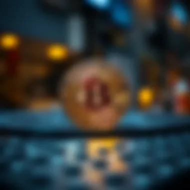 Symbol of cryptocurrency representing innovation