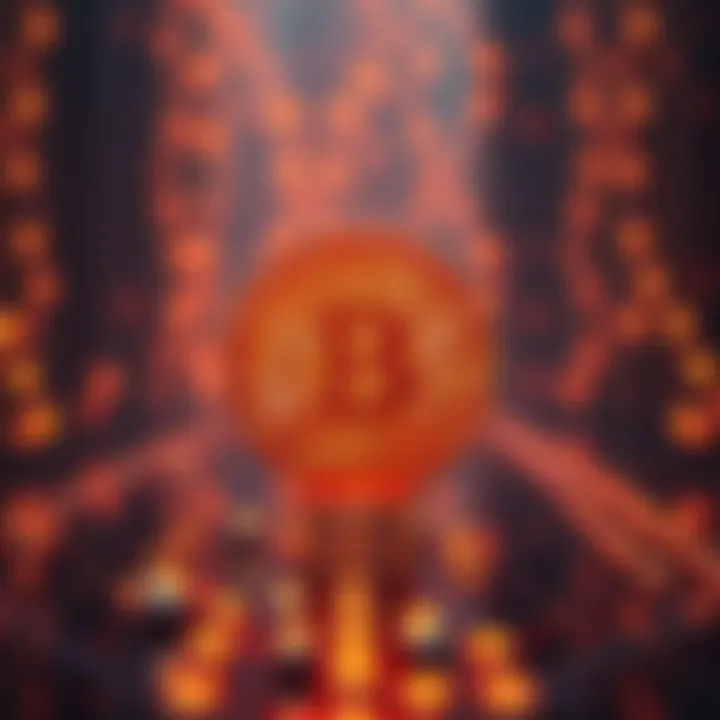 An abstract representation of blockchain technology in art