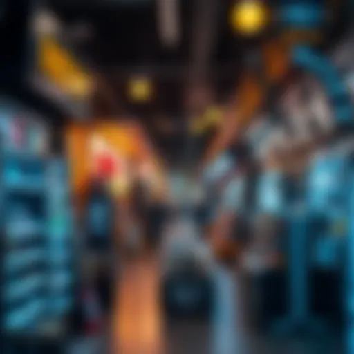 Conceptual representation of NFTs in a digital marketplace