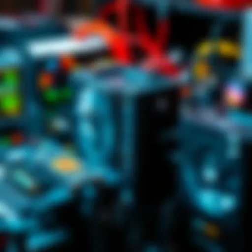 Visual representation of cryptocurrency mining setup