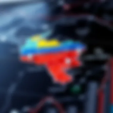 Political Instability in Venezuela Map showcasing political instability in Venezuela