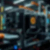 High-performance Bitcoin mining rig showcasing advanced technology