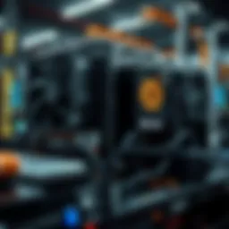 High-performance Bitcoin mining rig showcasing advanced technology