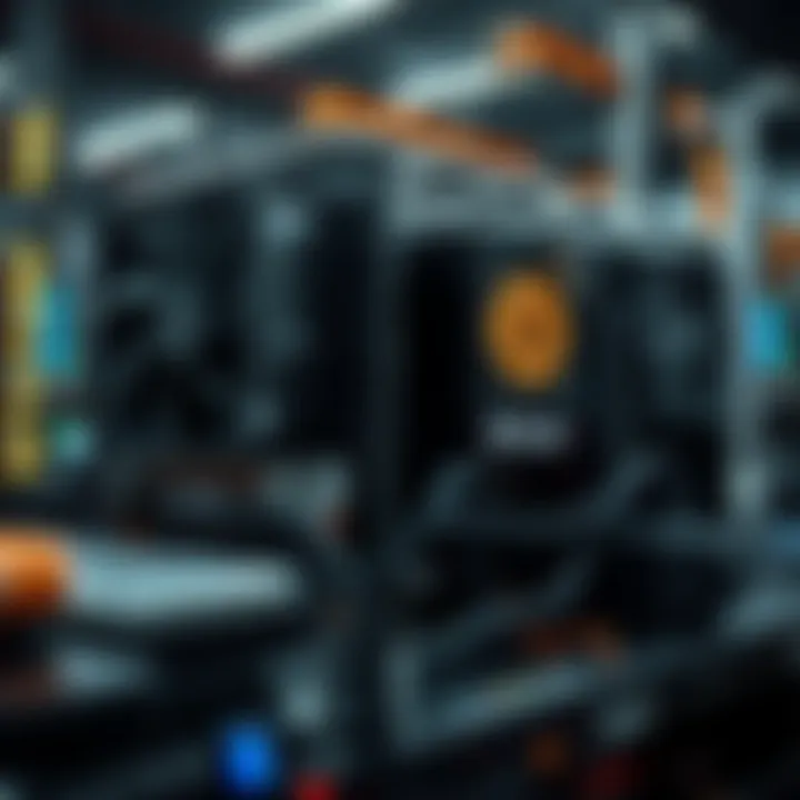 Cutting-edge Mining Technology High-performance Bitcoin mining rig showcasing advanced technology