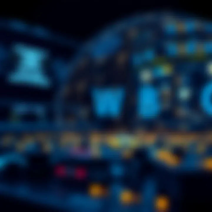 Conceptual graphic showing decentralized applications in action