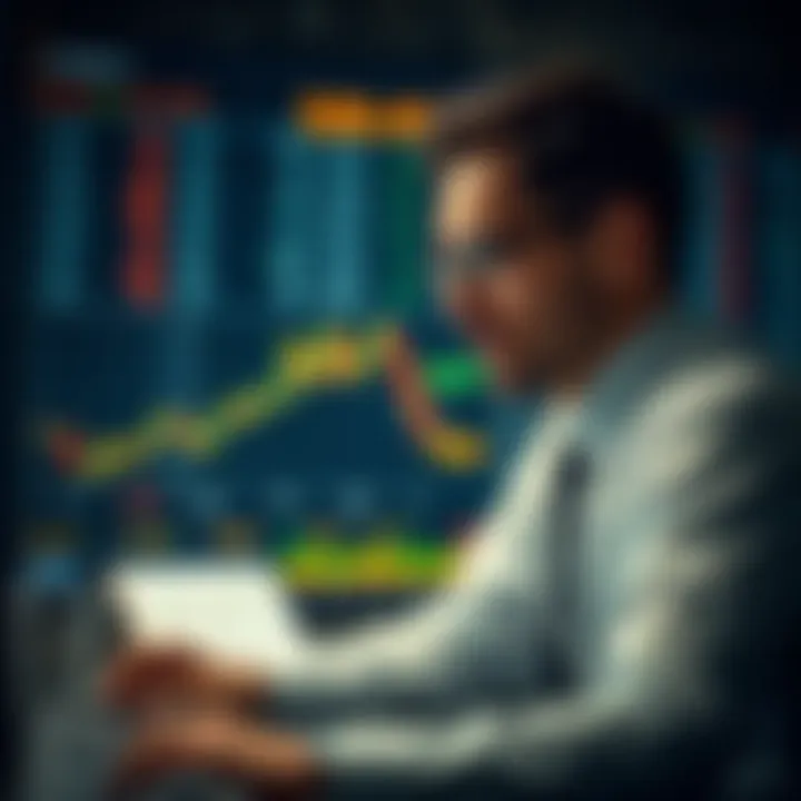 Trader analyzing forex market data