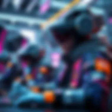 A futuristic representation of game characters engaging in a decentralized finance ecosystem