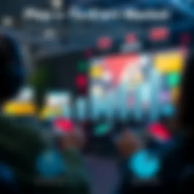 An infographic illustrating the growth of the play-to-earn gaming market