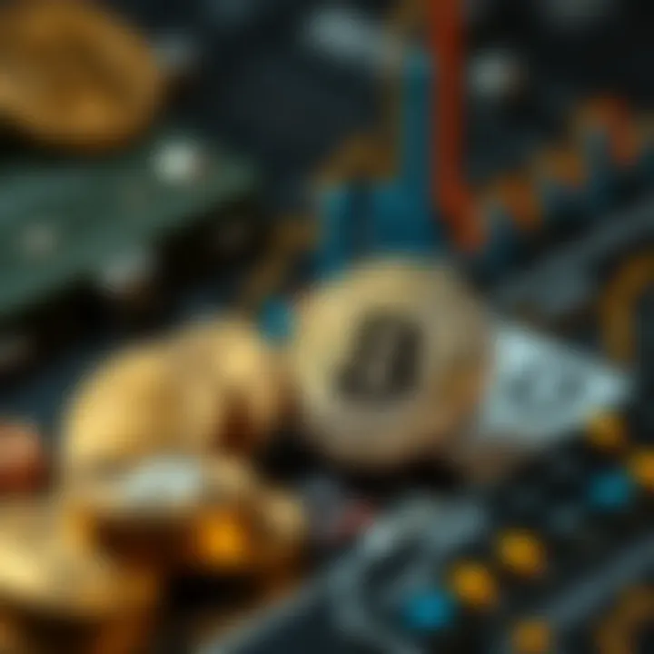 A conceptual illustration of the evolution of cryptocurrency over time