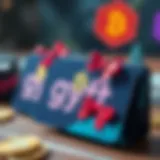 A digital representation of Gyft gift cards with cryptocurrency symbols