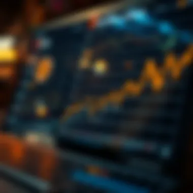 Graph representing market trends in cryptocurrency sales