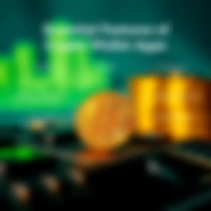An infographic showcasing essential features of a crypto wallet app