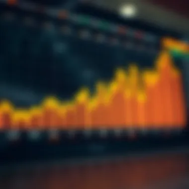 Graph showcasing cryptocurrency price trends